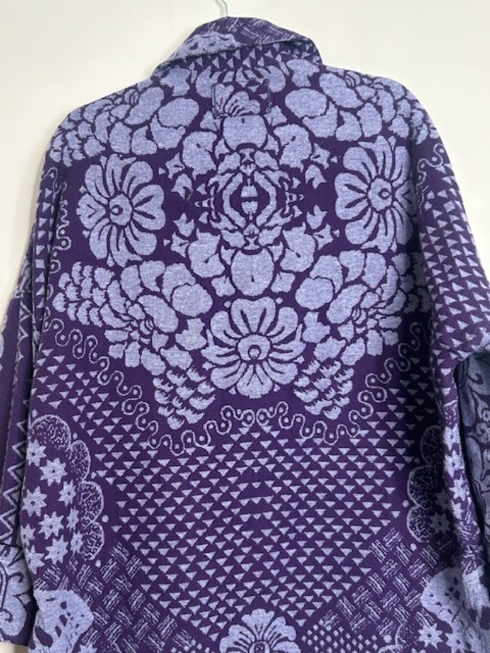 We The Free Free People Butterfly Jacquard Shirt Jacket Purple Blue Combo NEW - Picture 14 of 16